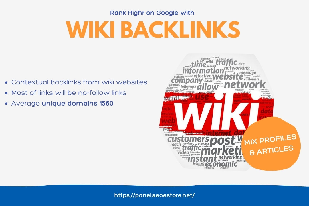 Wiki backlinks (mix profiles & articles)